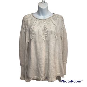 Chaps Sweater.  Size medium.  Cream